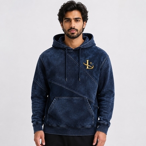 Sudaderas con Capucha para Hombre de Alta Calidad, Estilo Urbano, Lavado Ácido, Textura Lavada, Ajuste Cómodo, Costuras Duraderas, Aspecto Elegante, OEM - Product Image 1