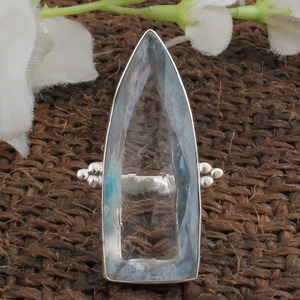 Anillo Grande de Cristal, Plata de Ley 925, Anillo de Cóctel con Gema Grande, Anillos Solitarios de Lujo al por Mayor, Joyería para Fiestas - Product Image 5
