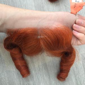 Super Calidad 100% Virgen Extensiones de cabello vietnamita Precio de fábrica Hinchable Super Doble Dibujado Color naranja - Product Image 6
