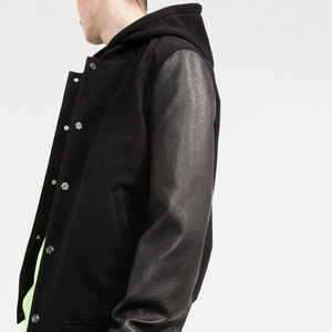 Customized OEM Varsity College <b>Jackets</b> Wholesale Blank Breathable Plus Size Unisex Hooded Geometric Cartoon 100% Wool <b>Jackets</b> - Product Image 6