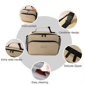 premium leakproof thermal food carrier durable <b>lunch</b> organizer with front zipper pocket and side mesh storage - Product Image 2
