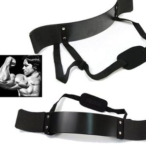 Al por mayor: Arm Blaster de acero con tiras de cuero personalizadas para hombres, entrenador de bíceps de alta resistencia para gimnasio - Product Image 5