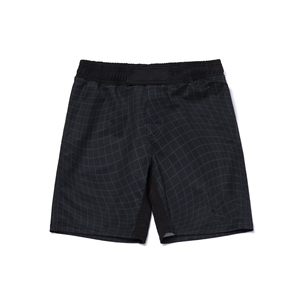 Shorts de combat MMA noirs pour garçons, séchage rapide, avec bandes latérales jaunes, coupe classique, polyester, vêtements d'arts martiaux - Product Image 4