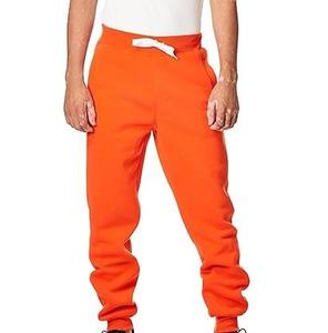 Pantalones Deportivos de Lana para Hombre, Color Naranja, Estilo Vintage, Cintura Elástica, Bolsillos Laterales, Casuales, Transpirables, de Felpa Tejida para Otoño - Product Image 1