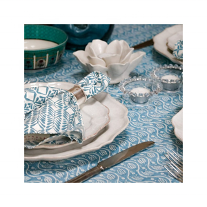 Eco-Friendly 100% Cotton Everyday Use <b>Table</b> Runner Beige Ruffle Embroidered Woven Quick Dry Machine Washable 108x72 Inches - Product Image 3