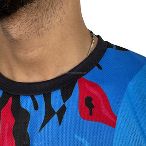 2025 dernière conception Sublimation motard t-shirt hommes vêtements nouveau Style d'été mode couleur sublimé motard t-shirt pour hommes - Product Image 3