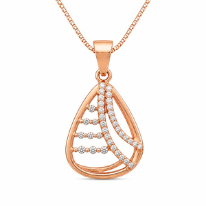 Parure de bijoux de luxe pour femme en argent 925 avec zircon et cristal goutte d'eau, collier et boucles d'oreilles, sertissage en canal à taille brillant ronde - Product Image 2