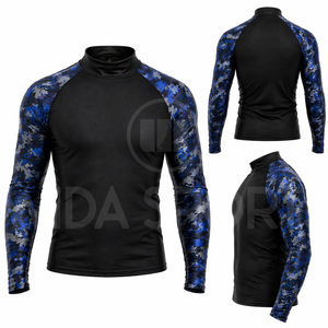 Trendy Men's UV Protection Rash Guard Long Sleeve Swim <b>Shirt</b> Quick Dry <b>Compression</b> Surfing Fishing Gym Workout Performance Wear - Product Image 6