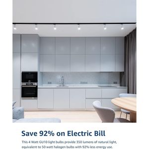 Lampadine LED GU10 non dimmerabili da 4W, 5000K Luce Bianca Diurna, Ricambio per Illuminazione a Binario Incassato, Confezione da 10 - Product Image 2