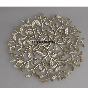 Diseño de hoja de flor Color dorado Estilo de lujo Vajilla Decoración Fundición de metal Sirviendo fruta y nueces Tazón - Product Image 1