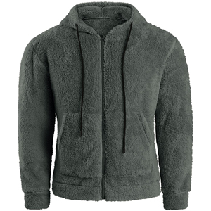 Premium Warm <b>Sherpa</b> <b>Fleece</b> Hoodie Men Women Custom Soft Plush Winter Hooded Zipper Sweatshirt Casual Streetwear Print - Product Image 3