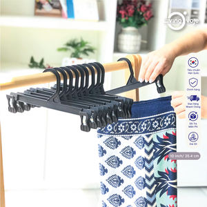 Paquete de 10 Perchas de Plástico de 20 cm con Pinzas (Sin Almohadillas de Goma) Agarre Fuerte, Suministro de Fábrica OEM - Product Image 2