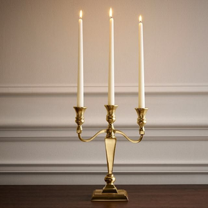 Black and gold metal multi tea <b>light</b> holder candelabra tree display centerpiece, available at wholesale prices. - Product Image 2