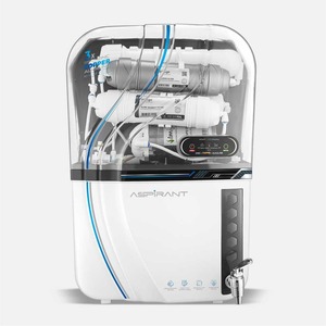 Sistema de Purificación de Agua por Ósmosis Inversa Eléctrico Premium Transparente Blanco y Negro Aspirant, con Filtro de Sedimentos y Carbón, Portátil, de Plástico - Product Image 1