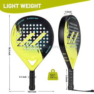 Raquette de beach tennis unisexe entièrement en carbone, noyau en EVA souple avec sac de transport en nylon - Product Image 5