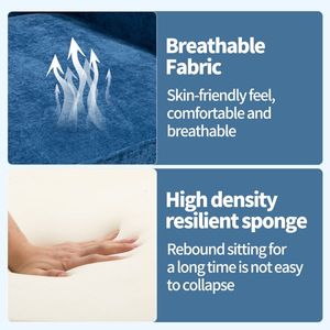 Fauteuil d'appoint confortable en tissu chenille avec pieds en bois rétro, rembourré, pour salon, avec ressorts et coussins uniques - Product Image 5