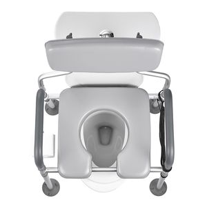 Sedia Comoda da Comodino 4-in-1 Portatile con Capacità di 227 kg, Sedile Rialzato per WC, Schienale Leggero Imbottito Rimovibile - Product Image 3