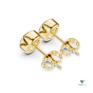 2.50 TCW Yellow <b>Gold</b> Cushion Cut Lab Grown Diamond <b>Pendant</b> and Earrings Set in 14K <b>Solid</b> <b>Gold</b> - Product Image 3