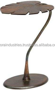 Azora Industries-Mesa auxiliar de metal con forma de hoja, diseño simple, elegante, para el hogar y el hotel, mesita de noche decorativa, sofá, mesa auxiliar - Product Image 2