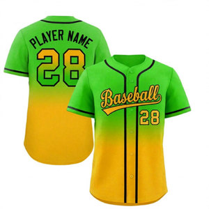 Baseball Jersey Custom Logo Printed Button Down Team Uniform Supplier - Product Image 1
