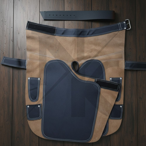 Delantal de Herrador Profesional de Cuero Genuino con Cinturón Ajustable, Delantales de Gamuza Resistentes para Herrero, Soldadura y Herraje de Caballos - Product Image 4