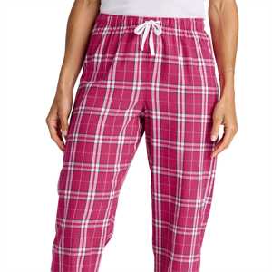 Pantalon de pyjama en flanelle à carreaux foncés pour femme, bas de pyjama doux et confortable, vêtements de nuit décontractés - Product Image 5