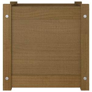 Macetas de Madera de Pino Macizo Color Marrón Miel de 15.7x15.7x15.7 Pulgadas - Product Image 4