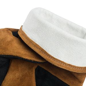 Gants de soudage en cuir de 16 pouces résistants à la chaleur, gants d'isolation thermique pour four à micro-ondes et cuisson, en cuir véritable pour soudeurs - Product Image 5