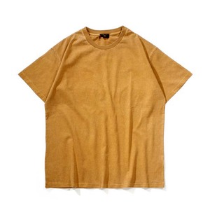 Camiseta de Manga Corta para Hombre, Cuello Redondo, Talla Grande, Color Sólido, Estilo Casual, 100% Algodón Jersey, Diseño Liso Teñido - Product Image 3