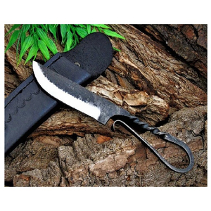 Cuchillo Medieval Premium Hecho a Mano, Estilo Medieval, con Hoja de Acero al Carbono Forjado, Acabado Rústico y Cuero Resistente - Product Image 2