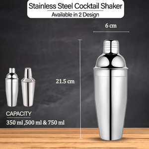 Shaker à cocktails en acier inoxydable de qualité supérieure, marque SKI, outils de bar durables, accessoires de barman, mélangeur de boissons anti-fuite - Product Image 3