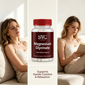 SYC <span class=keywords><strong>BIO</strong></span> Magnesio Glicinato Elemental, Vitamina B6 y L-Teanina Taurina, Fórmula Limpia Sin Rellenos, 90 Cápsulas, Marca Privada OEM ODM - Product Image 3