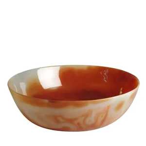 Vente en gros de bols en résine écologiques faits à la main, tendance, design moderne, finition polie, glaçure bleue et blanche, pour servir les aliments, vaisselle de mariage - Product Image 6