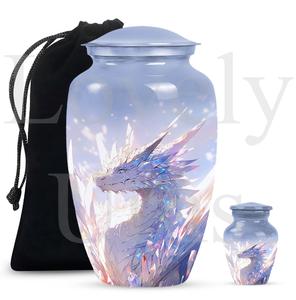 Crystal dragon cremation urn elegant memorial <b>keepsake</b> <b>for</b> human <b>ashes</b> decorative funeral tribute remembrance - Product Image 4