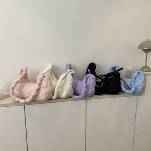 Spring and Autumn Edition OEM ODM high quality Zipper <b>puff</b> <b>bags</b> ladies student outdoor shopping women's casual houlder handbag - Product Image 1