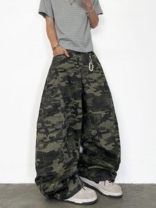 Baggy Barrel <b>Jeans</b> for Men Wide Leg Loose Fit <b>Jeans</b> Y2K Hip Hop Streetwear Denim Pants - Product Image 5