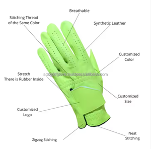 Personalizado de alta calidad transpirable genuino Cabretta PU guantes de cuero Golf para Mujeres Hombres mano izquierda estilo de moda para deportes EOM - Product Image 5