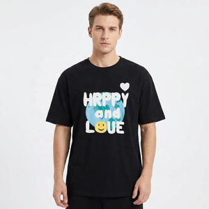 แฮปปี้ แอนด์ เลิฟ เอิร์ธเสื้อยืดแขนสั้นพิมพ์ลายผู้ชายลำลอง O-Neck Jersey Cotton Regular Fit - Product Image 2