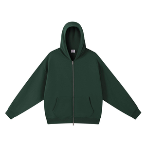Sweat-shirt à capuche zippé pour homme BEIRAM INTERNATIONAL, 100% coton, French Terry, bleu marine uni, vêtements décontractés d'automne - Product Image 2