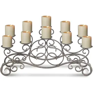 Porte-bougie rustique de style farmhouse pour table à manger, décoration intérieure, support à bougie décoratif de qualité supérieure pour un style intérieur luxueux - Product Image 1