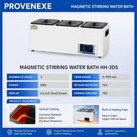 Baño Termostático Digital PROVENEXE de 2L, 4L y 8L, Baño de Calentamiento para Laboratorio con Tapa para Baño de Agua, Aceite y Arena