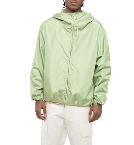 2025 Best Selling Customized Hooded 100% Polyester Lightweight Windbreaker Jackets Casual Fashion Color <b>Block</b> Windbreaker Jacket - Product Image 3