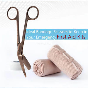 Tijeras para vendajes de 5.5 pulgadas, color marrón, para zurdos, de acero inoxidable, para traumatismos, OEM ODM, instrumentos quirúrgicos manuales, grado médico, CE - Product Image 2