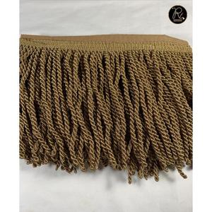 Elegant Antique Gold Bullion Fringe <b>Lace</b> for Bridal Wear and Craft Decorative Tassel Trim for Saree Border Blouse Design - Product Image 1