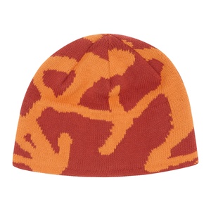 Jacquard Solid Knit Breathable Waterproof Acrylic <b>Beanie</b> Orange Red <b>Slouchy</b> Winter Hat Unisex Casual Cap - Product Image 5