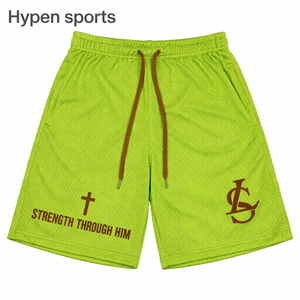 Shorts de basketball pour hommes, style très demandé, haute qualité, poches zippées, grandes tailles, tissu en toile, taille élastique, séchage rapide - Product Image 1