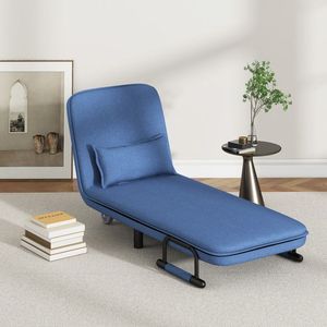 Sofá Cama Convertible 3 en 1 con Respaldo Ajustable en 5 Posiciones, Almohada Lumbar, Sofá Plegable Relleno de Esponja para Apartamentos - Product Image 3