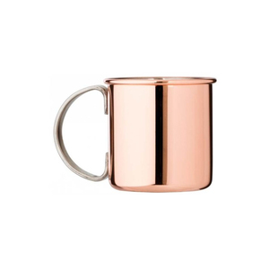 Ensemble de 2 tasses en cuivre avec bordures en cuivre rose gold, martelées, en cuivre massif véritable de bonne qualité, finition noire mate, pour boire - Product Image 5