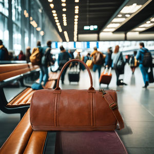 Bolsa de lona de cuero retráctil de búfalo de Metal de latón antiguo Correa de hombro desmontable resistente al agua clásica para exteriores - Product Image 1