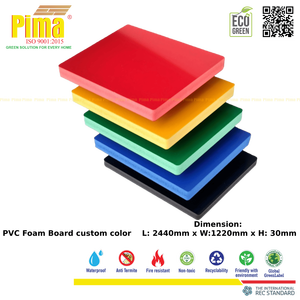 Hoja de tablero de espuma de PVC WPC blanca 8mm de espesor 0,6G/cm3 densidad no tóxica 0,6G/cm3 densidad para tableros publicitarios - Product Image 1